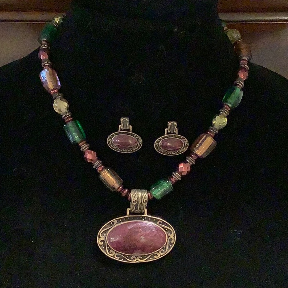 Chico’s Pendant & Earrings Set